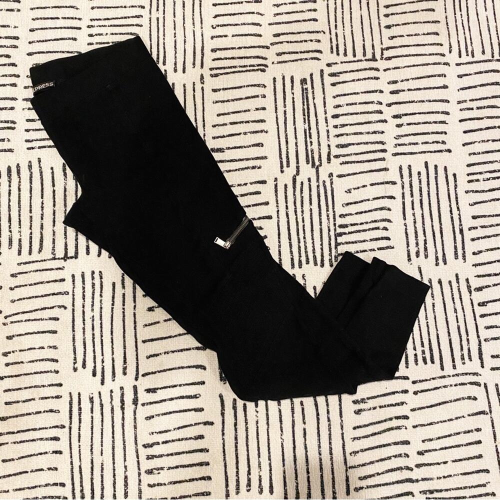 Express Panel Zip Detail Leggings Black Small